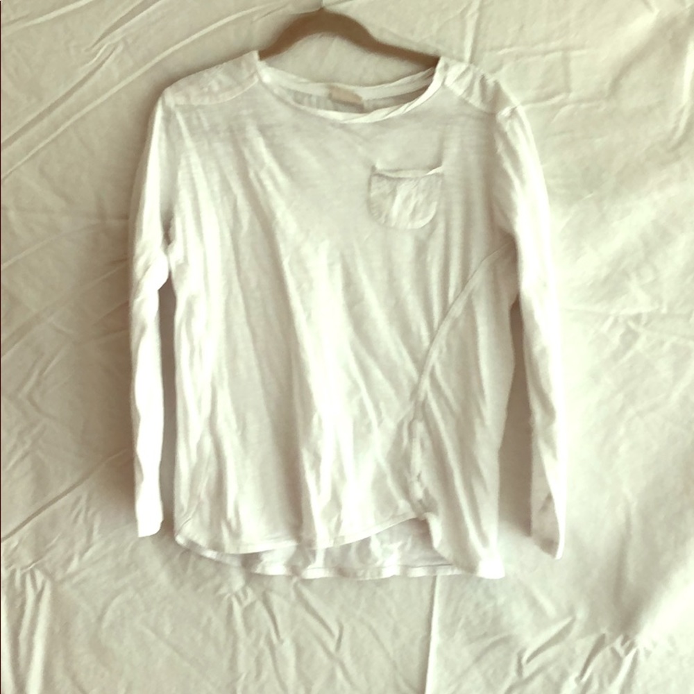 Girls long sleeve white too
